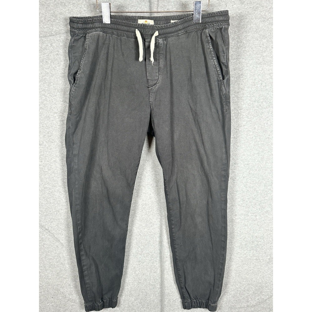 Marine Layer Men's XL Slim Fit Jogger Pants Charcoal Gray Drawstring Casual